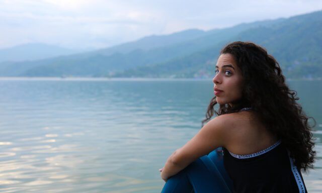 Life Happens Outdoors adventurer enjoying the serenity of Phewa Lake during a Nepal adventure holiday in Pokhara