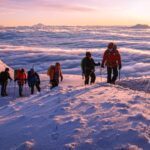 Climbers on Chimborazo, Ecuador's highest summit