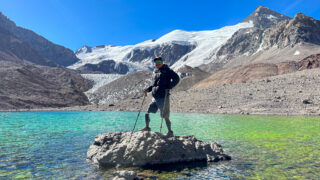 Image from the Plaza de Mulas Camp on the Aconcagua Expedition featuring Hari Budha Magar, the first double over-the-knee amputee to climb Everest, as he takes on the challenging ascent of South America's highest peak.