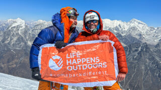 LHO Team Leader Rami Rasamny and Team Member Tony Aoun on the summit during the Climb Ama Dablam Expedition with the Life Happens Outdoors team.