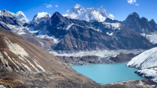 Mount Everest as seen from Gokyo Ri during the Gokyo Lakes Trek, one of the best treks for views of Mount Everest with the Life Happens Outdoors team.