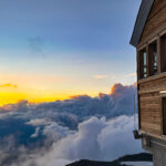 Tete Rousse Hut. Mont Blanc Summit. Mont Blanc. Alpine Refuge.