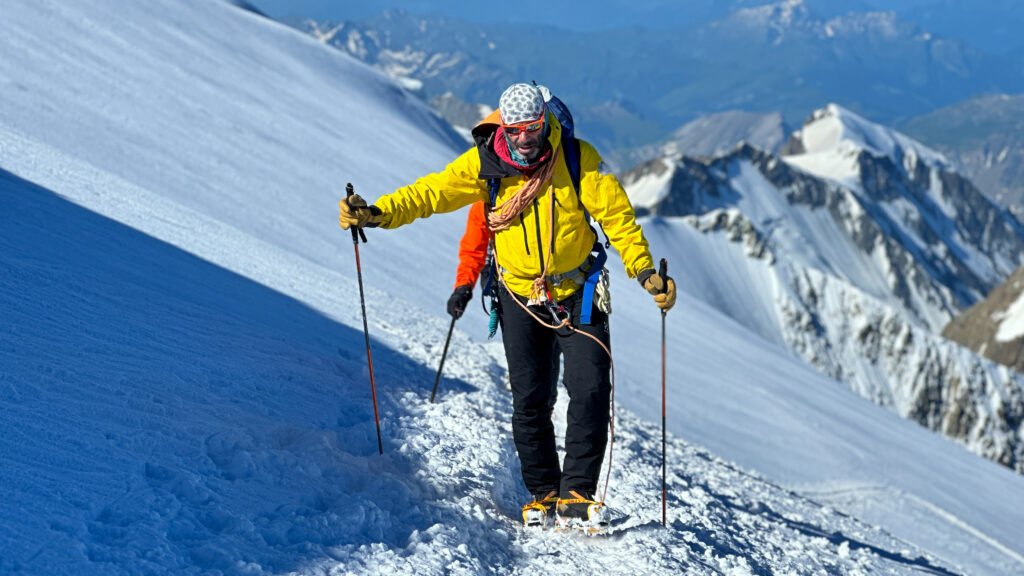 Climbing Dome du Gouter, Mont Blanc Summit, Alpinism