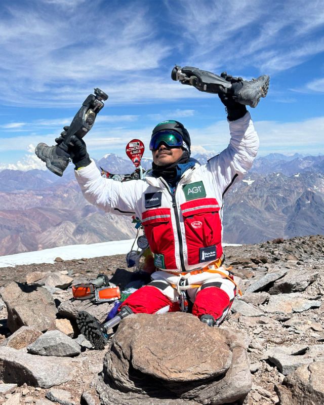 Hari Budha Magar becomes the first double over the knee amputee to climb Aconcagua