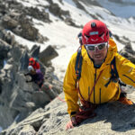 Climber approaching the Mont Blanc summit