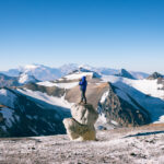 Abiral Rai at Camp 2 of Aconcagua with a stunning backdrop of the Andes during the Aconcagua Expedition with the Life Happens Outdoors team.