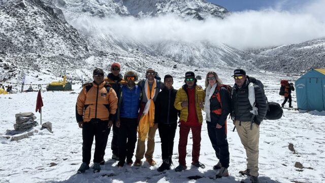 LHO team at Ama Dablam Base Camp with founder Rami Rasamny, ready to begin the iconic Himalayan climb under clear skies and towering peak. LHO team at Ama Dablam Base Camp with founder Rami Rasamny, ready to begin the iconic Himalayan climb under clear skies and towering peak.