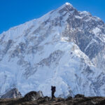 Life Happens Outdoors community member trekking on the trail to Everest Base Camp in the Himalayas